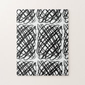 Simple Scribble | Schwarz | Center Tiled | Puzzle (Vertikal)