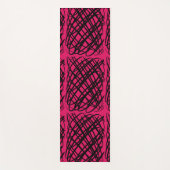 Simple Scribble | Schwarz | Center Tiled | Ruby | Yogamatte (Vorderseite)