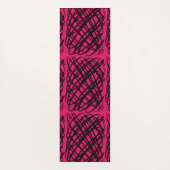 Simple Scribble | Schwarz | Center Tiled | Ruby | Yogamatte (Rückseite)