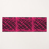 Simple Scribble | Schwarz | Center Tiled | Ruby | Yogamatte (Vorderseite (Horizontal))