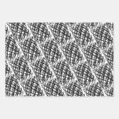 Simple Scribble | Schwarz | halber Rückgang | Geschenkpapier Set (Vorderseite 3)