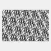 Simple Scribble | Schwarz | halber Rückgang | Geschenkpapier Set (Vorderseite)