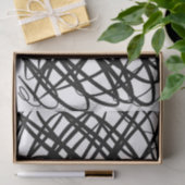 Simple Scribble | Schwarz | Seidenpapier (Geschenk)