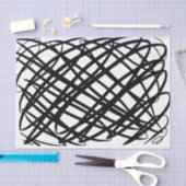 Simple Scribble | Schwarz | Seidenpapier (Handwerk)