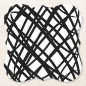 Simple Scribble | Schwarz | Untersetzer Papier (Vorderseite)
