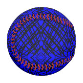 Simple Scribble | Spiegelung | Blau | Baseball (Vorderseite Links)