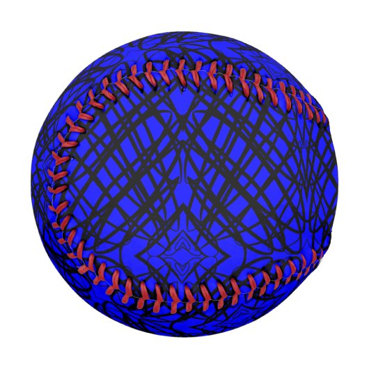 Simple Scribble | Spiegelung | Blau | Baseball (Vorderseite Links)
