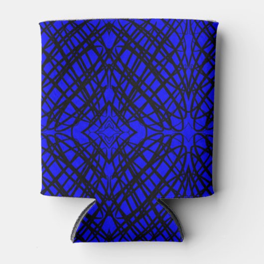 Simple Scribble | Spiegelung | Blau | Dosenkühler (Vorderseite)