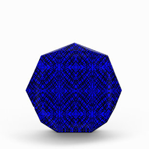 Simple Scribble Spiegelung Blau Fotoblock