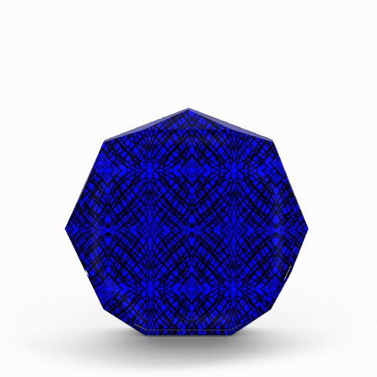 Simple Scribble | Spiegelung | Blau | Fotoblock (Vorderseite)