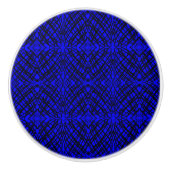 Simple Scribble | Spiegelung | Blau | Keramikknauf (Vorderseite)