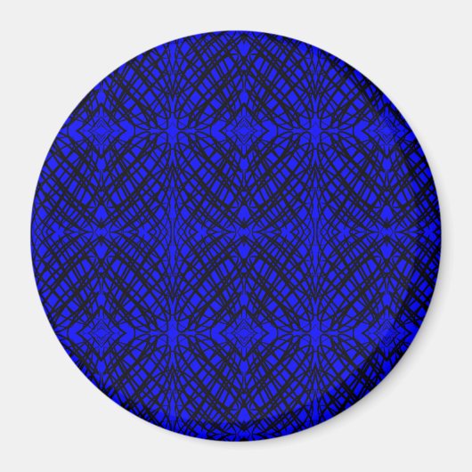 Simple Scribble | Spiegelung | Blau | Magnet (Vorne)