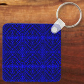 Simple Scribble | Spiegelung | Blau | Schlüsselanhänger (Rückseite)