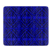 Simple Scribble | Spiegelung | Blau | Schneidebrett (Vorderseite)