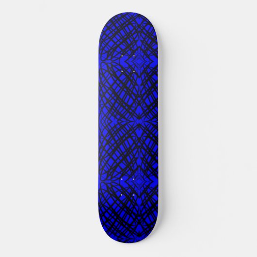 Simple Scribble | Spiegelung | Blau | Skateboard (Vorderseite)