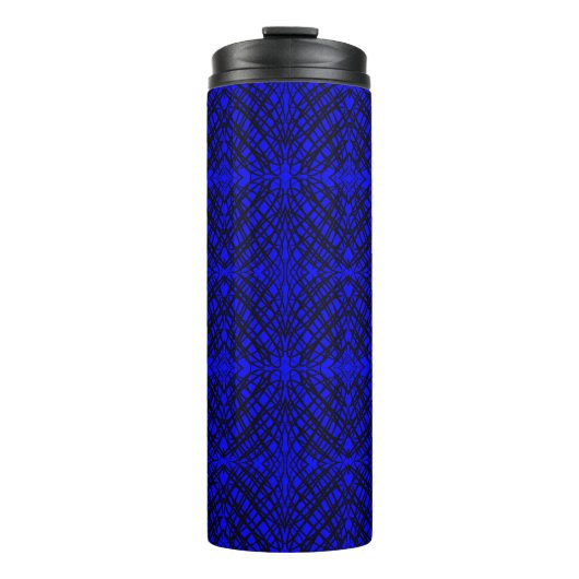 Simple Scribble | Spiegelung | Blau | Thermosbecher (Vorderseite)