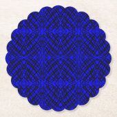 Simple Scribble | Spiegelung | Blau | Untersetzer (Vorderseite)