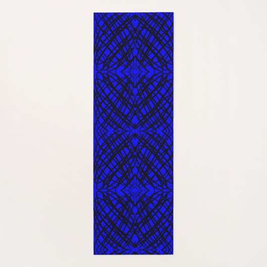 Simple Scribble | Spiegelung | Blau | Yogamatte (Rückseite)