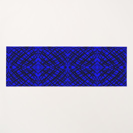 Simple Scribble | Spiegelung | Blau | Yogamatte (Vorderseite (Horizontal))