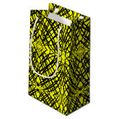 Simple Scribble | Spiegelung | Gelb | Kleine Geschenktüte (Rückseite Schrägansicht)