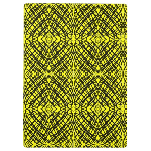 Simple Scribble | Spiegelung | Gelb | Klemmbrett (Rückseite)