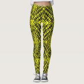 Simple Scribble | Spiegelung | Gelb | Leggings (Vorderseite)