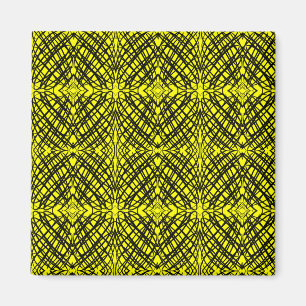 Simple Scribble Spiegelung Gelb Magnet