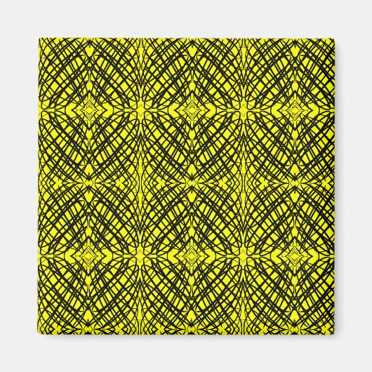 Simple Scribble | Spiegelung | Gelb | Magnet (Vorne)