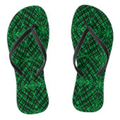 Simple Scribble | Spiegelung | Grün | Badesandalen (Fußbett)