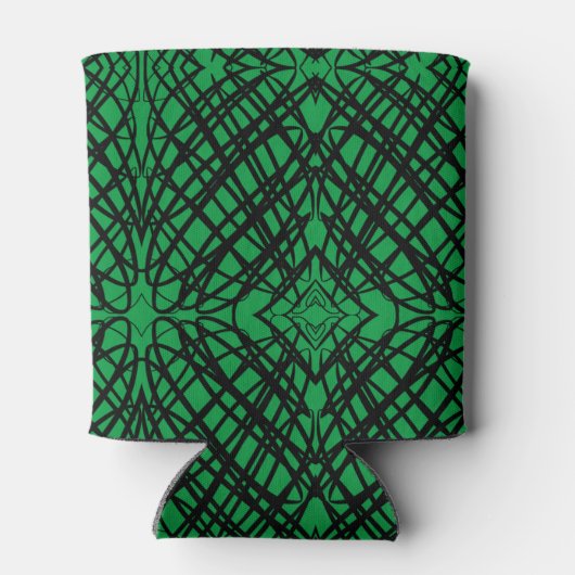 Simple Scribble | Spiegelung | Grün | Dosenkühler (Rückseite)