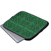 Simple Scribble | Spiegelung | Grün | Laptopschutzhülle (Vorne Knopf)