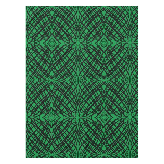 Simple Scribble | Spiegelung | Grün | Tischdecke (Vorderseite)