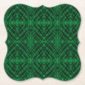 Simple Scribble | Spiegelung | Grün | Untersetzer (Vorderseite)