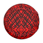 Simple Scribble | Spiegelung | Rot | Baseball (Vorderseite Links)