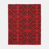 Simple Scribble | Spiegelung | Rot | Fleecedecke (Vorderseite)