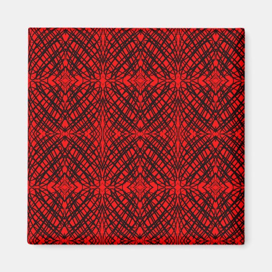 Simple Scribble | Spiegelung | Rot | Magnet (Vorne)