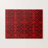 Simple Scribble | Spiegelung | Rot | Puzzle (Horizontal)