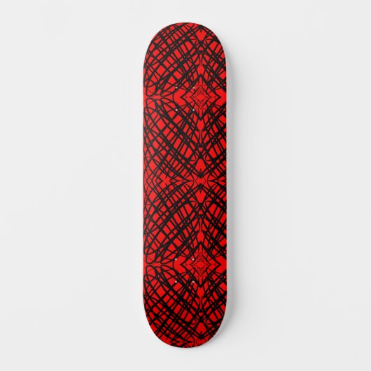 Simple Scribble | Spiegelung | Rot | Skateboard (Vorderseite)