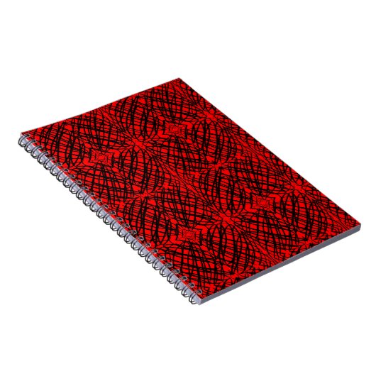 Simple Scribble | Spiegelung | Rot | Spirale Notizblock (Rechte Seite)