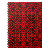 Simple Scribble | Spiegelung | Rot | Spirale Notizblock (Vorderseite)