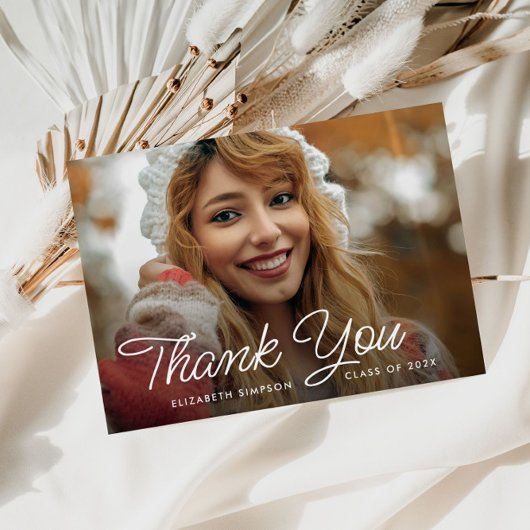 simple script-Abschluss danke Fotokarte