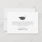 simple script-Abschluss danke Fotokarte (Rückseite)