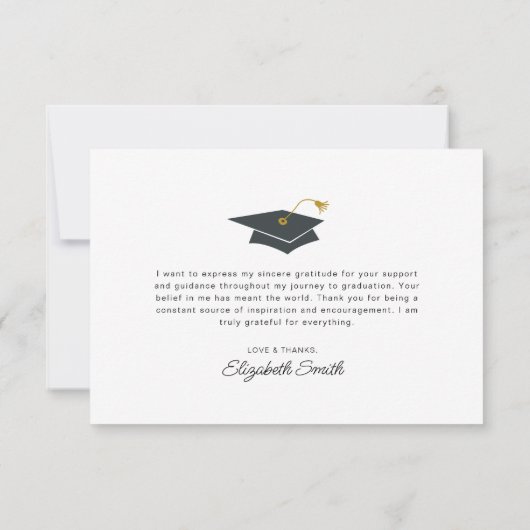 simple script-Abschluss danke Fotokarte (Rückseite)