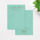 Simple Script Aqua Blue Earring Display Holder (Schreibtisch)