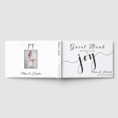 Simple, Script, Black & White Wedding Gästebuch (Voll)