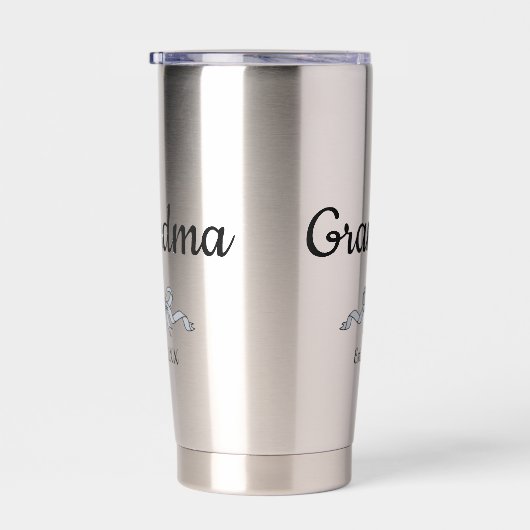 Simple Script Bow Grandma Est. Year Thermobecher (Rechts)