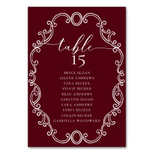 Simple Script Classic Wedding Tischnummer