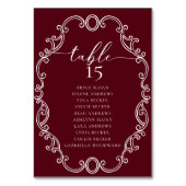 Simple Script Classic Wedding Tischnummer (Vorderseite)