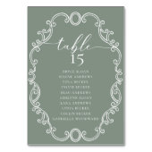 Simple Script Classic Wedding Tischnummer (Vorderseite)