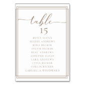 Simple Script Classic Wedding Tischnummer (Rückseite)